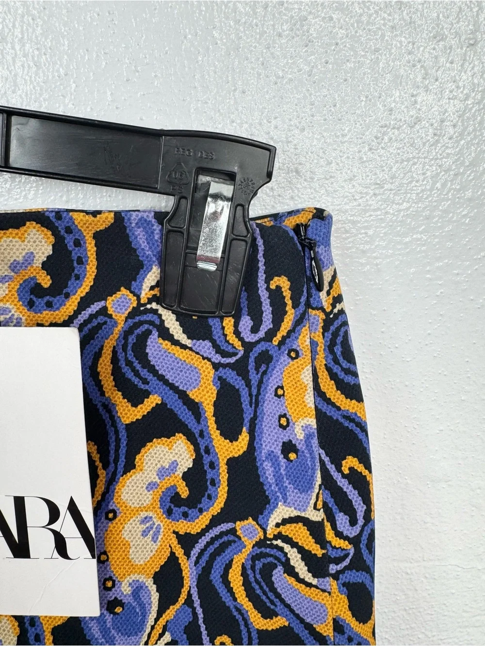 Zara 2-Piece Matching Set Womens Size S Abstract Print Crop Top Mini Skirt